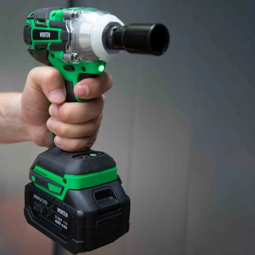 Гайковерт бесщеточный WORTEN 2x4.0Ач, 21В, 400Нм IM КА-90000590 фото 10