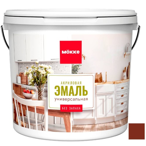 Эмаль акриловая универсальная Mokke 12804 матовая Старинная Черепица 2 кг