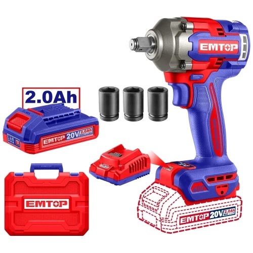 Гайковерт ударный аккумуляторный EMTOP ECIWL2040