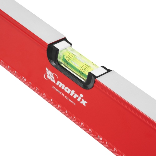 Уровень алюминиевый, фрезерованный, 3 глазка, рукоятки, 1500 мм Matrix фото 4