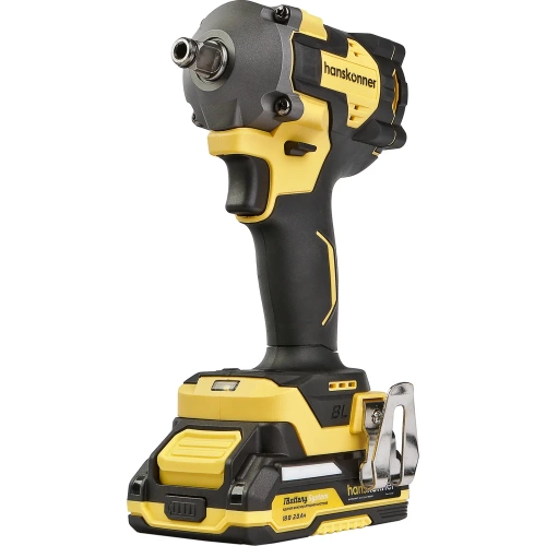 Ударный гайковерт Hanskonner б/щ PLATINUM,18В,1BatterySystem,420Нм,1/2",2x2Ач,кейс HCD20420H фото 7