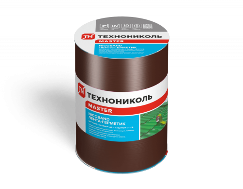 Лента самоклеящаяся Nicoband, 3 м х 15 см, коричневый