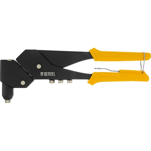 Заклепочник Denzel ручной, 285 мм, поворотный, 0-360, заклепки 2,4-3,2-4,0-4,8 мм 40442 Заклепочник Denzel ручной, 285 мм, поворотный, 0-360, заклепки 2,4-3,2-4,0-4,8 мм 40442