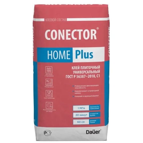 Клей плиточный Dauer Conector Home Plus универсальный 40 кг