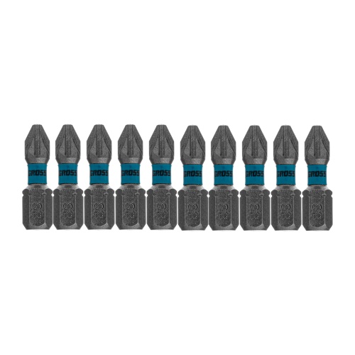 Бита торсионная PZ2 x 25 мм, для ударных шуруповертов, 10 шт. Gross