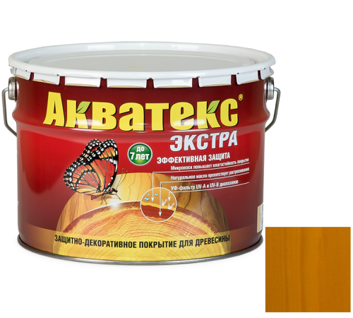 Покрытие алкидное защитно-декоративное для древесины Акватекс Экстра полуглянцевое Дуб 3 л
