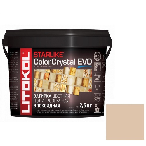 Затирка эпоксидная для швов Litokol ColorCrystal Evo S.825 Beige Havana 2,5 кг