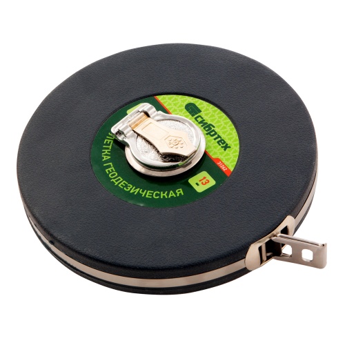 Рулетка геодезическая 30 м х 13 мм, закрытый корпус, фибергласовая лента Сибртех фото 5