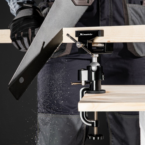 Тиски настольные, многофункциональные, сменная насадка, хомут для дрели, шарнирный механизм, 70 мм Matrix фото 35