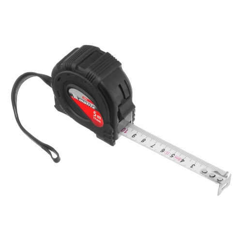 Рулетка Black,5 м х 19 мм,обрезиненный корпус Matrix фото 3