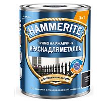 Краска для металлических поверхностей Hammerite гладкая RAL 9005 черная 2 л