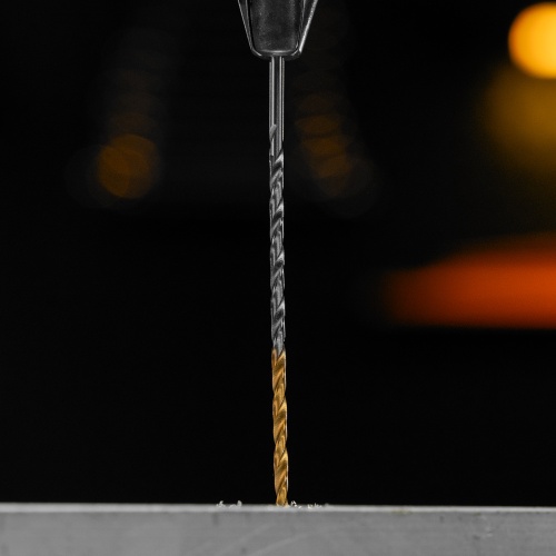 Сверло спиральное по металлу 2,5 х 95 мм Р6М5, Golden Tip, удлиненное, 2шт. Denzel фото 10