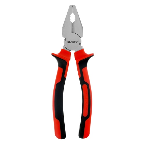 Плоскогубцы Nickel, никелированные 200 мм, двухкомпонентные рукоятки Matrix фото 5