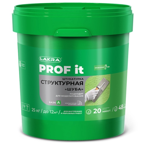 Штукатурка структурная Лакра Prof it Шуба база А 25 кг Штукатурка структурная Лакра Prof it Шуба база А 25 кг