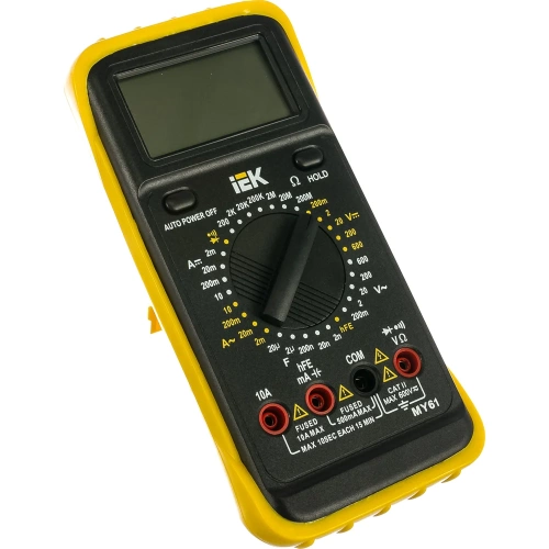 Цифровой мультиметр IEK Professional MY61 469879 TMD-5S-061 фото 3 Цифровой мультиметр IEK Professional MY61 469879 TMD-5S-061 фото 3