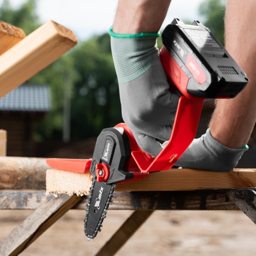 Цепная мини-пила аккумуляторная, MCS-100, шина 100 мм, Li-Ion, 20 В MTX фото 41