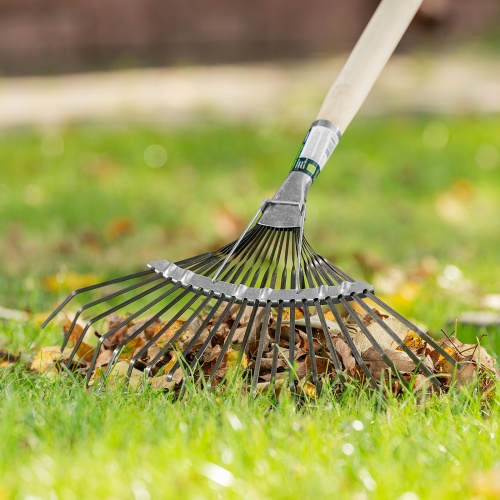 Грабли веерные стальные, 385 х 1450 мм, 20 плоских зубьев, деревянный черенок, Сибртех фото 9 Грабли веерные стальные, 385 х 1450 мм, 20 плоских зубьев, деревянный черенок, Сибртех фото 9