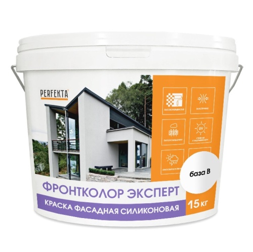 Краска фасадная силиконовая Perfekta Фронтколор Эксперт база В 15 кг