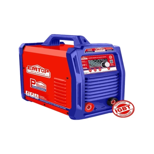 Инверторный сварочный аппарат EMTOP MMA/TIG Lift, входное напряжение (В): 220-240/380-400, фаза: одиночная, частота (Гц): 50/60, выходной ток (А): 30-250 EWDEM2567