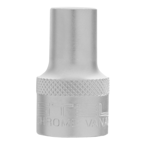 Головка торцевая, 10 мм, двенадцатигранная, CrV, под квадрат 1/2, хромированная Stels фото 3