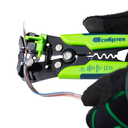 Щипцы для зачистки электропроводов, функция обрезания проводов Сибртех фото 17