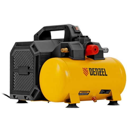 Компрессор  DLS750/6 безмасляный малошумный 750 Вт, 140 л/мин,ресивер 6 л Denzel фото 31