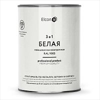 Грунт-эмаль Elcon 3 в 1 глянцевая белая RAL 9003 0,8 кг