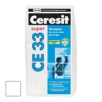 Затирка цементная Ceresit CE 33 Super белая 25 кг