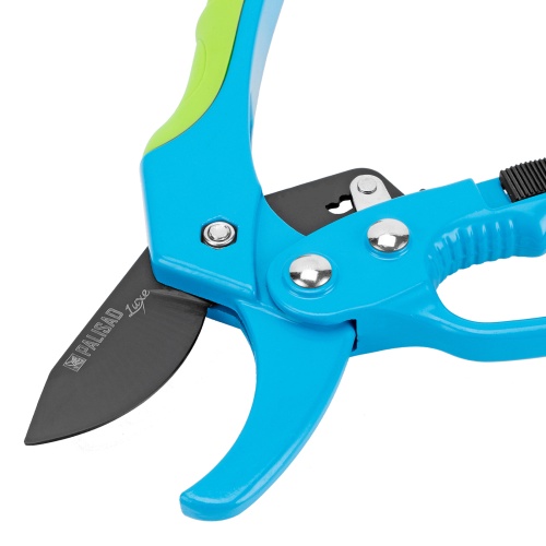 Секатор прямого реза, 200 мм, храповой механизм, металлические обaрезиненные рукоятки, Luxe, Palisd фото 5