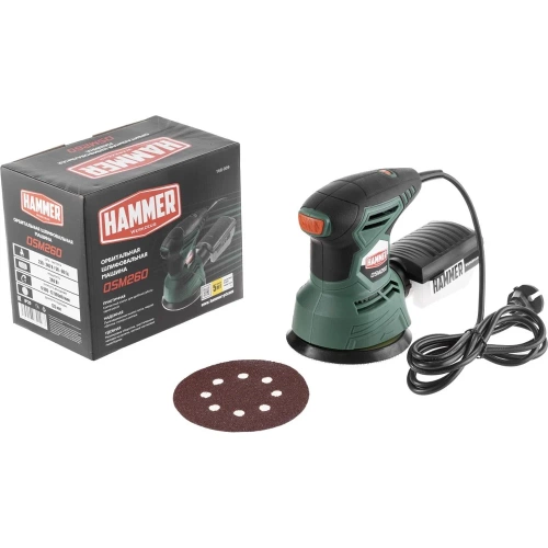 Орбитальная шлифовальная машина Hammer Flex 260 Вт, диаметр 125 мм, 6000-12000 об/мин OSM260 фото 11