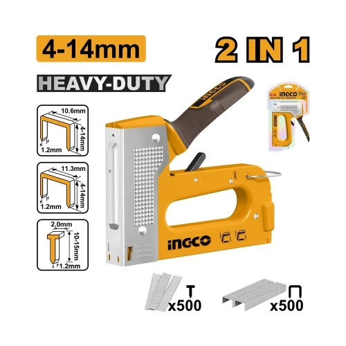 Степлер механический INDUSTRIAL INGCO 2 в 1 HSG1408 фото 3