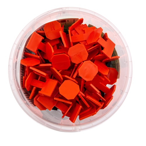 Система выравнивания плитки (СВП) комплект: зажимы, клинья (50/50 шт) упаковка ведро Сибртех фото 7