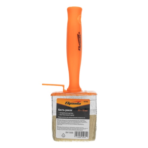 Кисть-ракля, 30х70 мм, натуральная щетина, пластмассовый корпус, пластмассовая ручка Sparta фото 4
