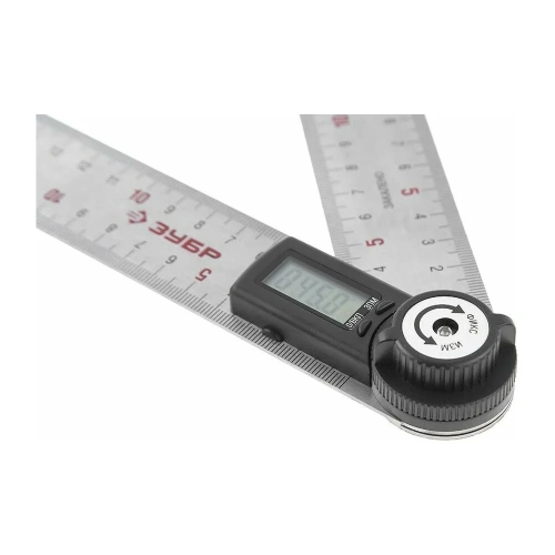 Транспортир-угломер Зубр из нержавеющей стали, многофункц, электронный, точность 0,3 град, диапазон измерений 0-360град. 34294 фото 4