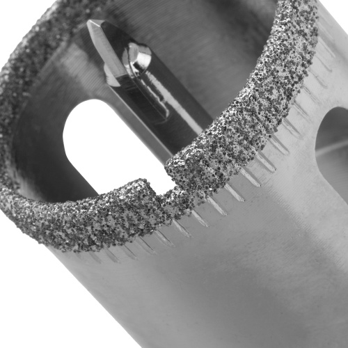 Сверло по керамической плитке и стеклу, 30 х 55 мм, шестигранный хвостовик, с центрующим сверлом Сибртех фото 4