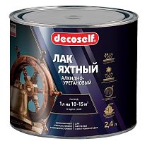 Лак яхтный алкидно-уретановый Pufas Decoself полуматовый 2,4 л