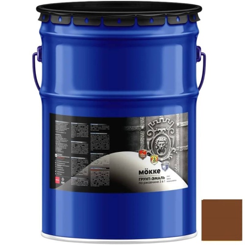 Грунт-эмаль алкидно-уретановая Mokke 01036 3 в 1 коричневая 20 кг