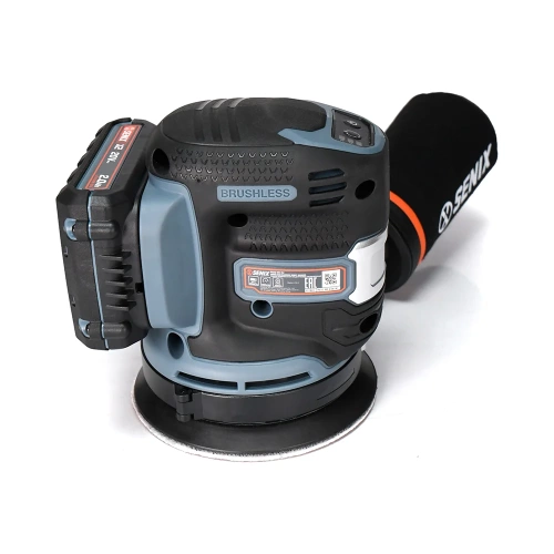 Шлифовальная эксцентриковая аккумуляторная машина SENIX X2 20V, 125мм, 1 акб, 1 зу PSX2-M1-EU фото 6