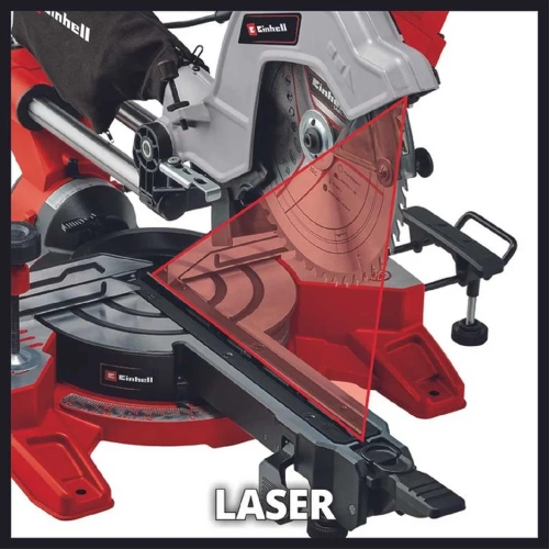 Пила торцовочная Einhell TE-SM 10 L Dual 2100Вт, 254x30мм, пропил 305x85мм, лазер 4300877 фото 5