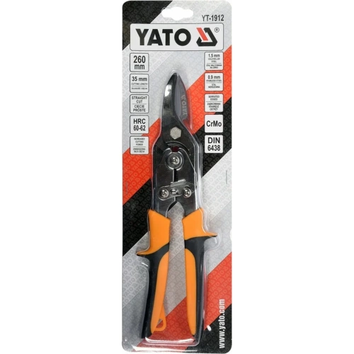Ножницы YATO по металлу прямые 260мм CrMо YT-1912 37131912 092 1 фото 3