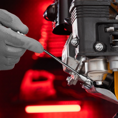 Ключ комбинированный трещоточный, 10 мм, CrV, зеркальный хром Matrix Professional фото 9