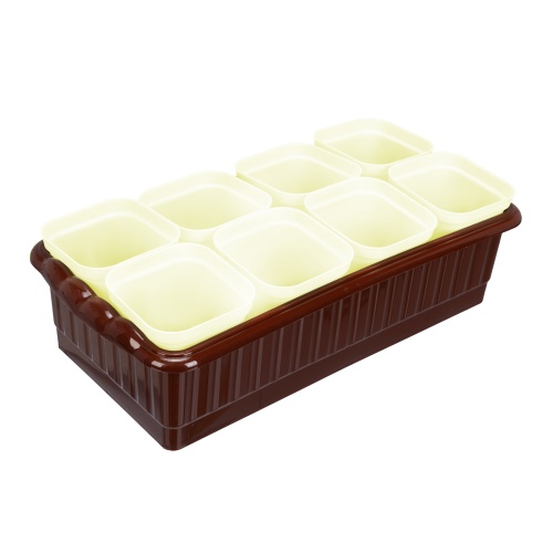 Набор для рассады, поддон 322х166х82 мм, 8 горшочков по 250 мл с выдвижным дном Palisad Набор для рассады, поддон 322х166х82 мм, 8 горшочков по 250 мл с выдвижным дном Palisad