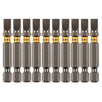 Бита SL6,0х50, сталь S2, шестигранный профиль, 10 шт. Е 6,3 Denzel