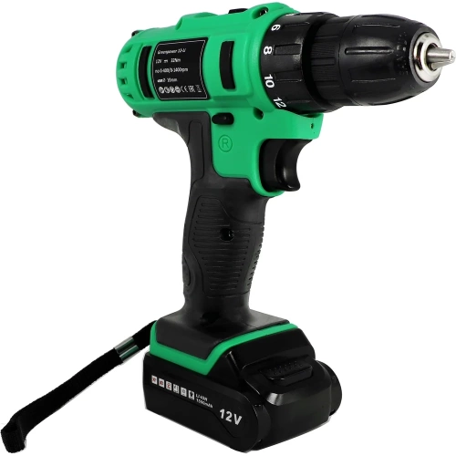 Аккумуляторная дрель-шуруповерт Zitrek Greenpower 12-Li (12В, Li-ion аккумулятор 2шт, ЗУ, кейс, бита) 063-4074 фото 7