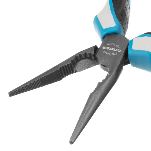 Длинногубцы прямые 170 мм, трехкомпонентные рукоятки Gross фото 4