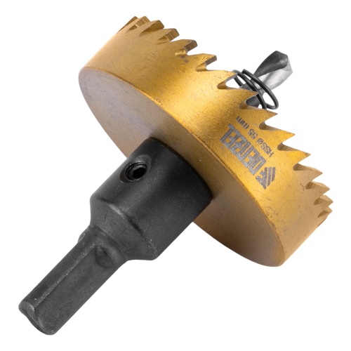 Коронка по металлу HSS, 55 мм, нитридтитановое покрытие Denzel фото 3