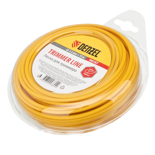Леска для триммера круглая, 2.4 мм х 15 м Denzel