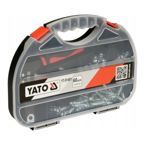 Пистолет для установки дюбелей Молли YATO +60 дюбелей YT-51451 фото 5 Пистолет для установки дюбелей Молли YATO +60 дюбелей YT-51451 фото 5