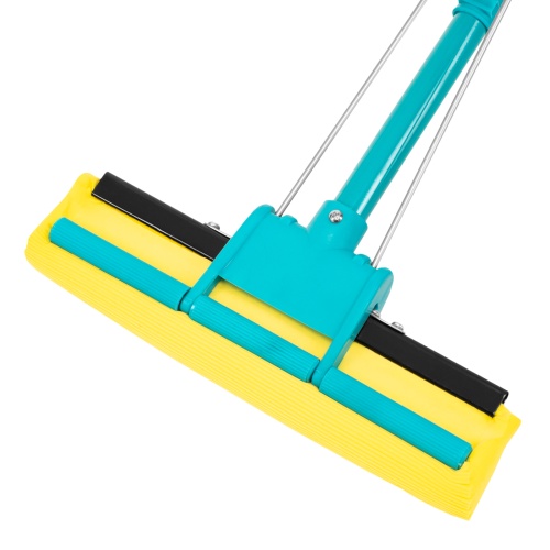 Швабра отжимная, 110 см, губка PVA 26х5,5х6 см, телескопическая рукоятка, бирюзовая, Home Palisad фото 7