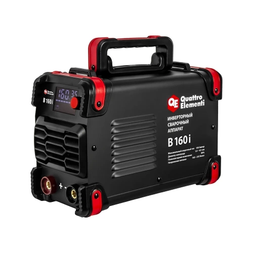 Аппарат электродной сварки QUATTRO ELEMENTI B 160i 160 А, электроды до 4.0 мм, LED дисплей, TIG-Lift 922-623 Аппарат электродной сварки QUATTRO ELEMENTI B 160i 160 А, электроды до 4.0 мм, LED дисплей, TIG-Lift 922-623
